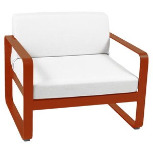 Fauteuil de jardin BELLEVIE Fermob orange confite-Blanc grisé