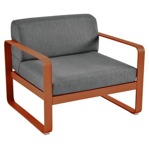 Fauteuil de jardin BELLEVIE Fermob orange confite-gris graphite
