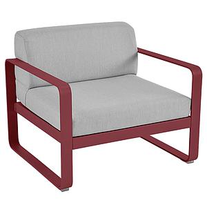 Fauteuil de jardin BELLEVIE Fermob piment-gris flanelle