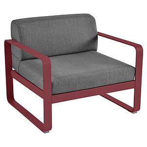 Fauteuil de jardin BELLEVIE Fermob piment-gris graphite
