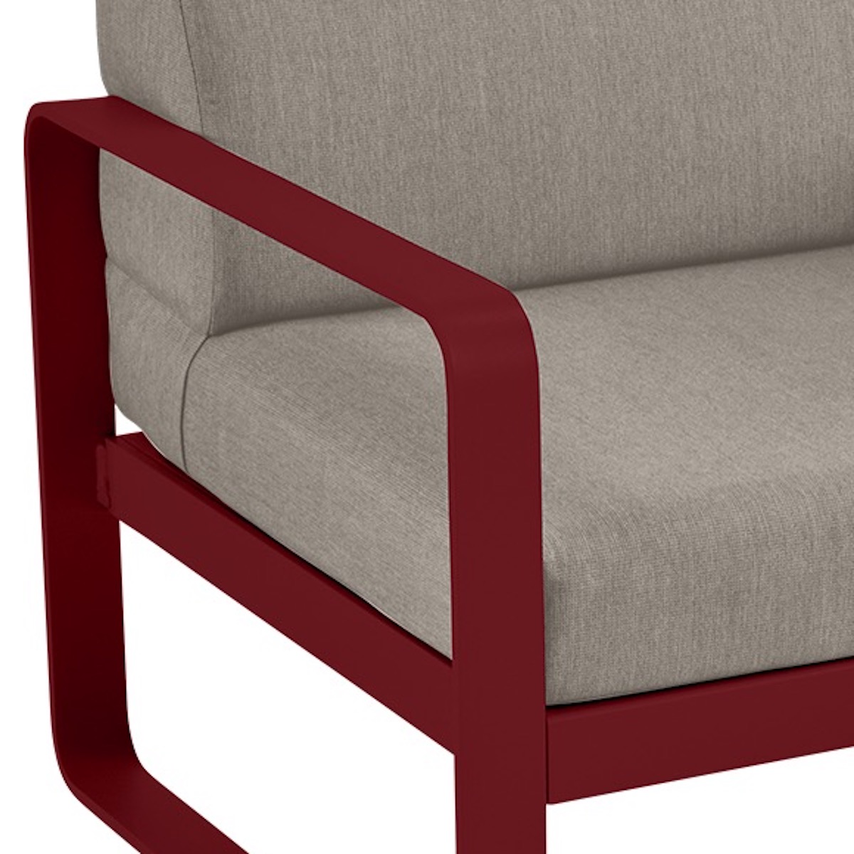 Fauteuil de jardin BELLEVIE Fermob piment-taupe grisé