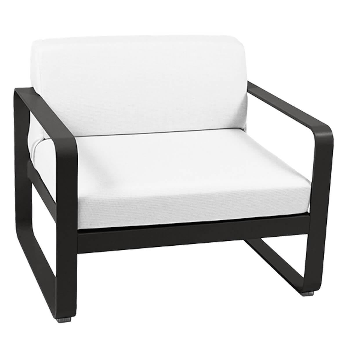 Fauteuil de jardin BELLEVIE Fermob réglisse-blanc grisé