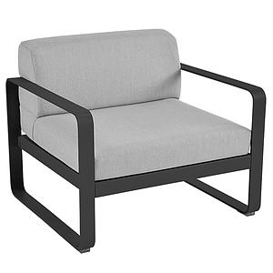 Fauteuil de jardin BELLEVIE Fermob réglisse-gris flanelle