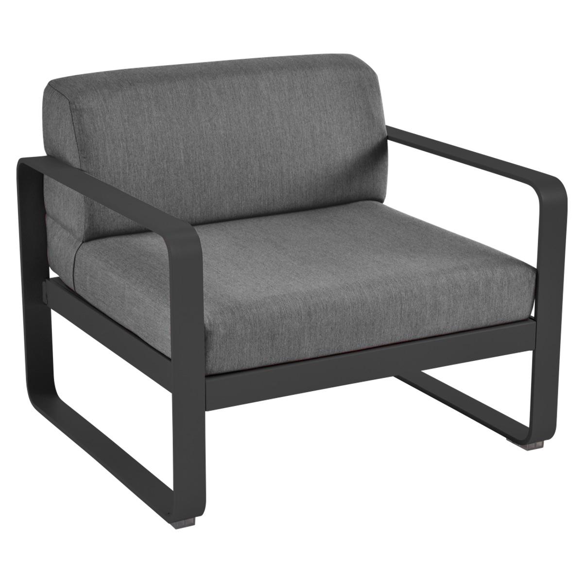 Fauteuil de jardin BELLEVIE Fermob réglisse-gris graphite