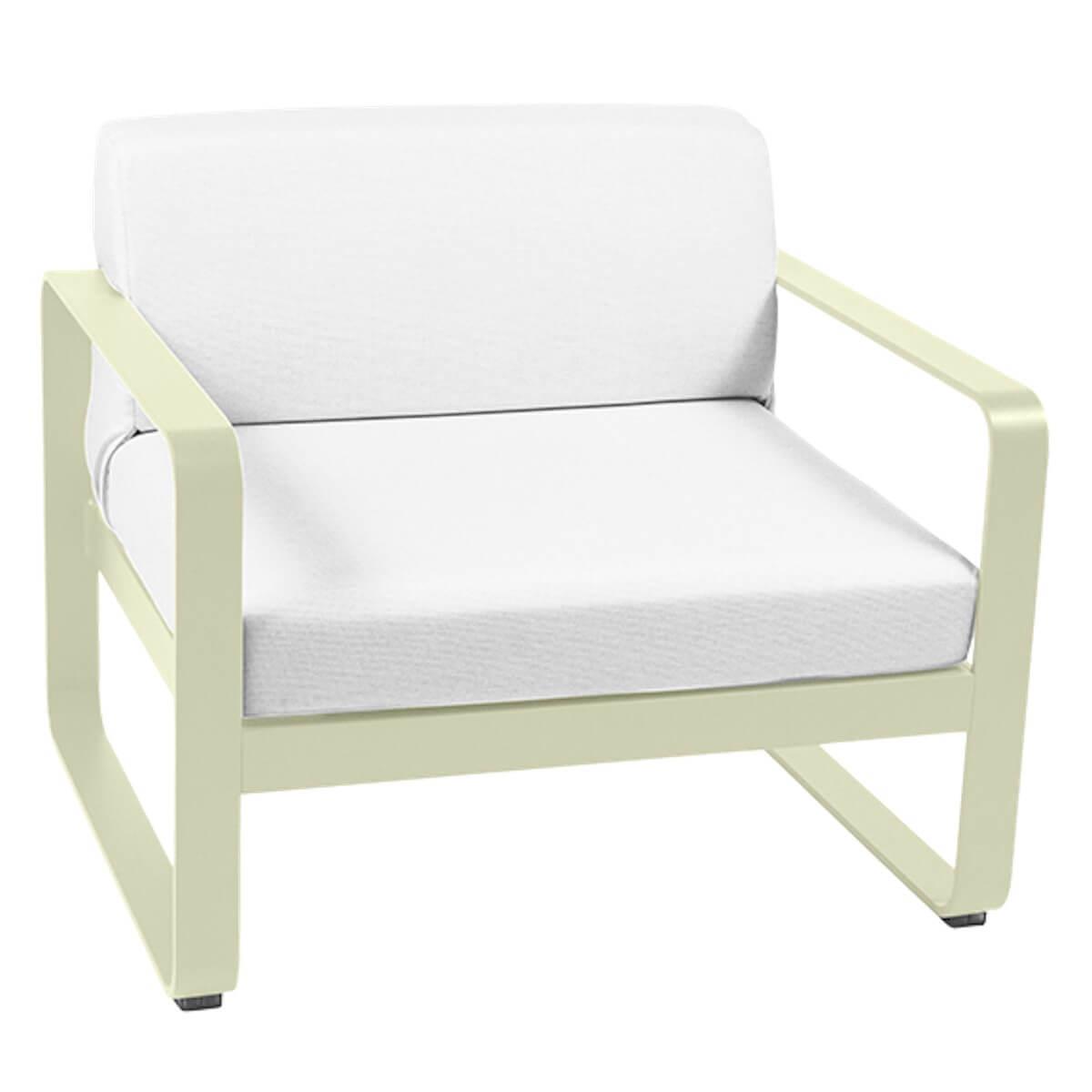 Fauteuil de jardin BELLEVIE Fermob tilleul-blanc grisé