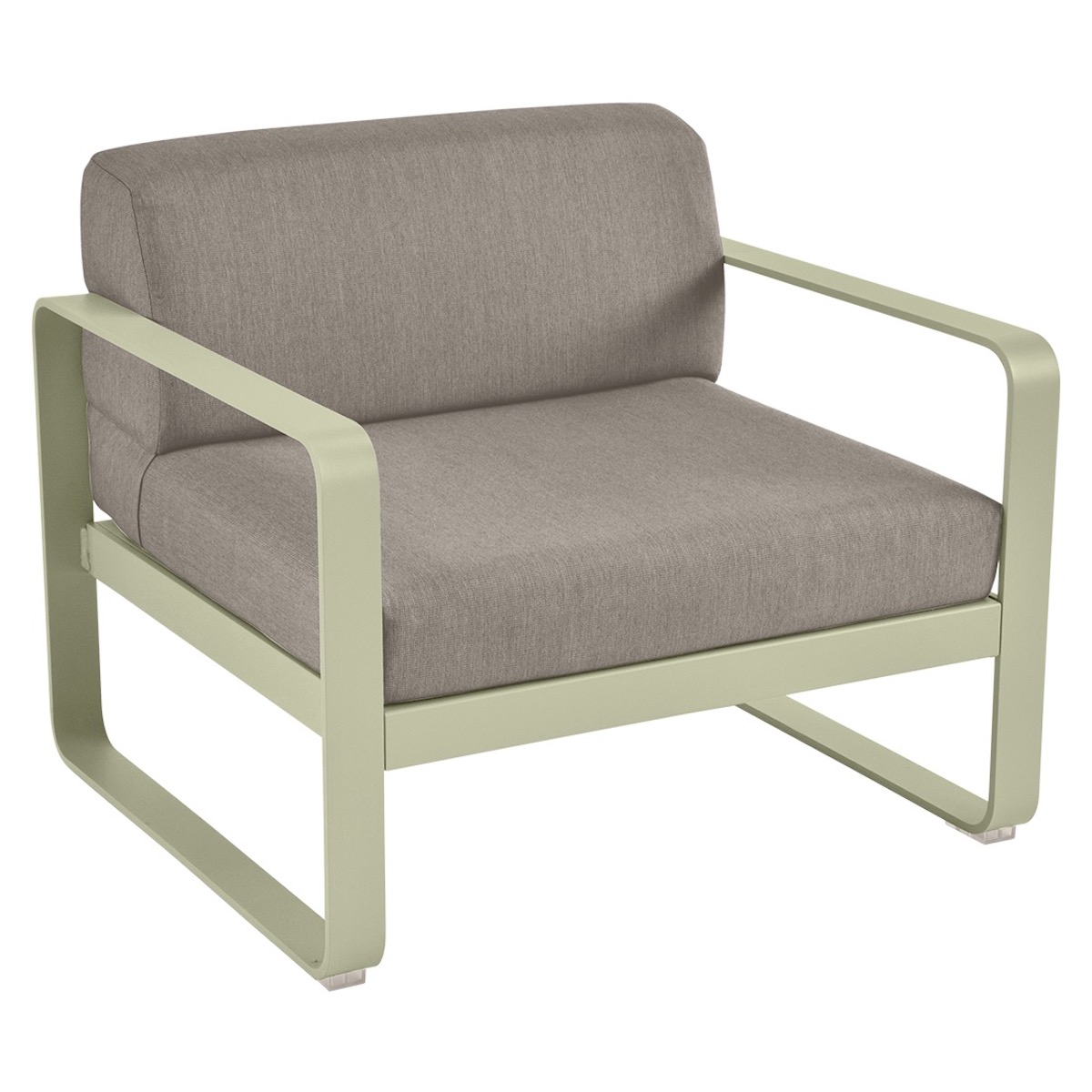 Fauteuil de jardin BELLEVIE Fermob tilleul-taupe grisé