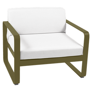 Fauteuil de jardin BELLEVIE Fermob vert pesto-blanc grisé