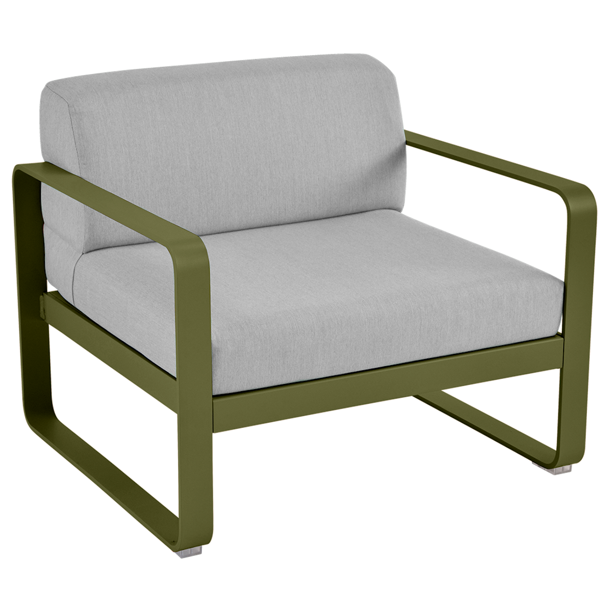 Fauteuil de jardin BELLEVIE Fermob vert pesto-gris flanelle