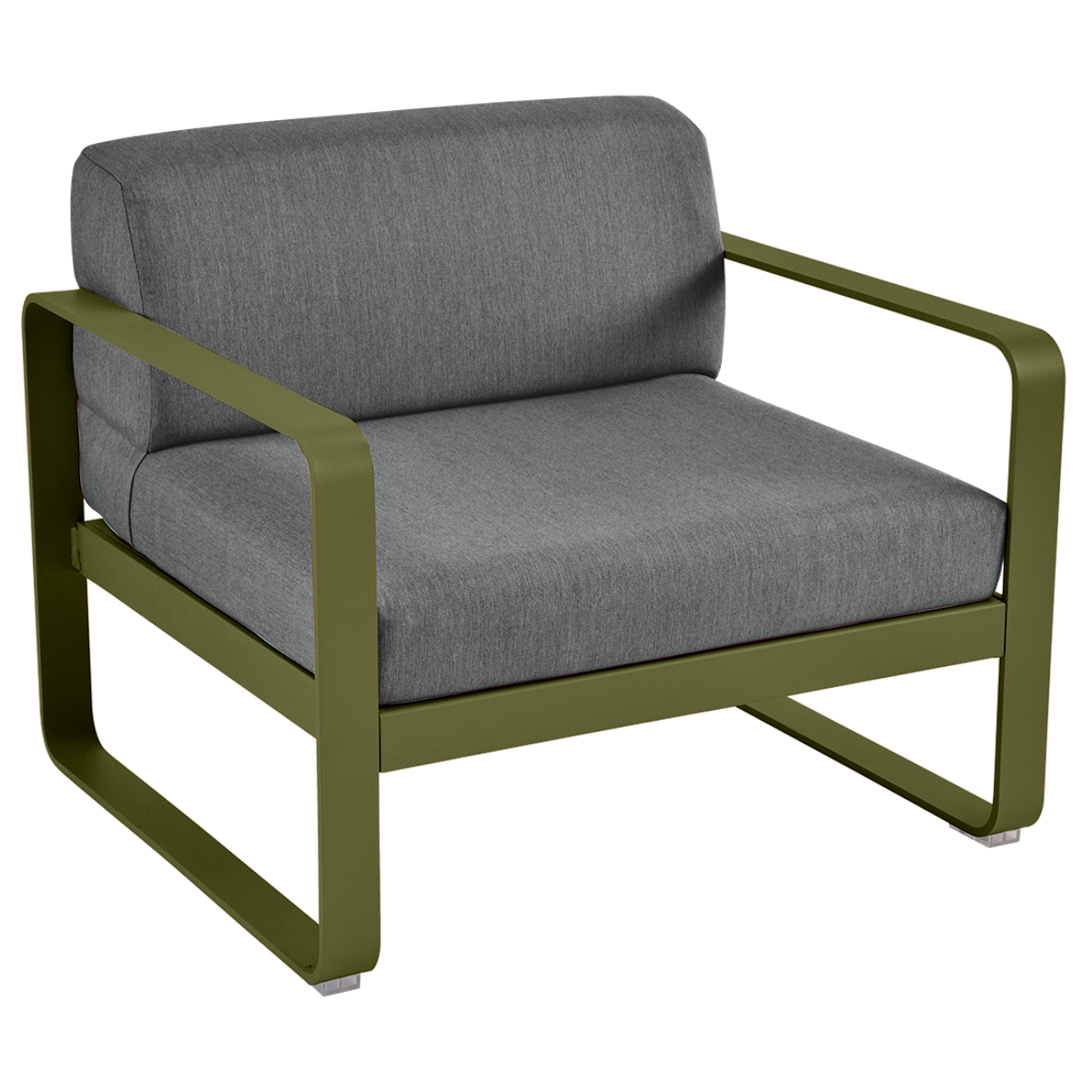 Fauteuil de jardin BELLEVIE Fermob vert pesto-gris graphite