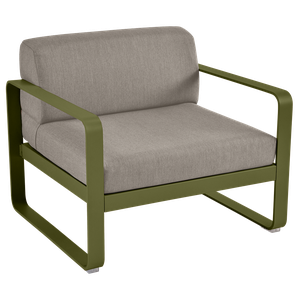 Fauteuil de jardin BELLEVIE Fermob vert pesto-taupe grisé