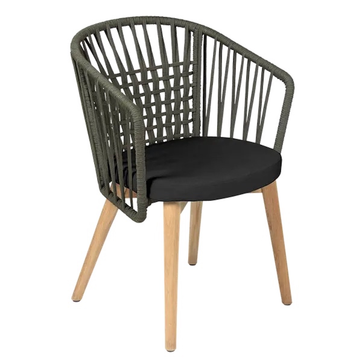 Fauteuil GORDES Vlaemynck kaki/charbon