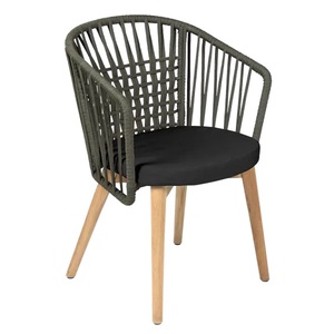 Fauteuil GORDES Vlaemynck kaki/charbon
