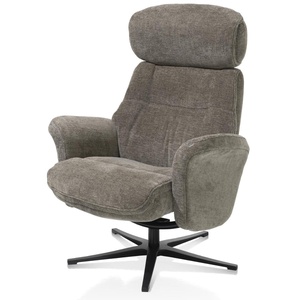 Fauteuil inclinable + pouf LAZARO Henders & Hazel  brun