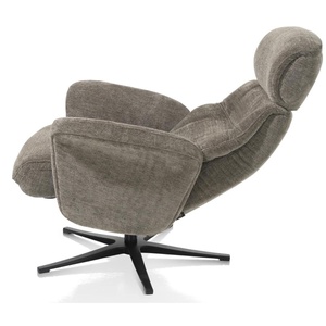 Fauteuil inclinable + pouf LAZARO Henders & Hazel  brun