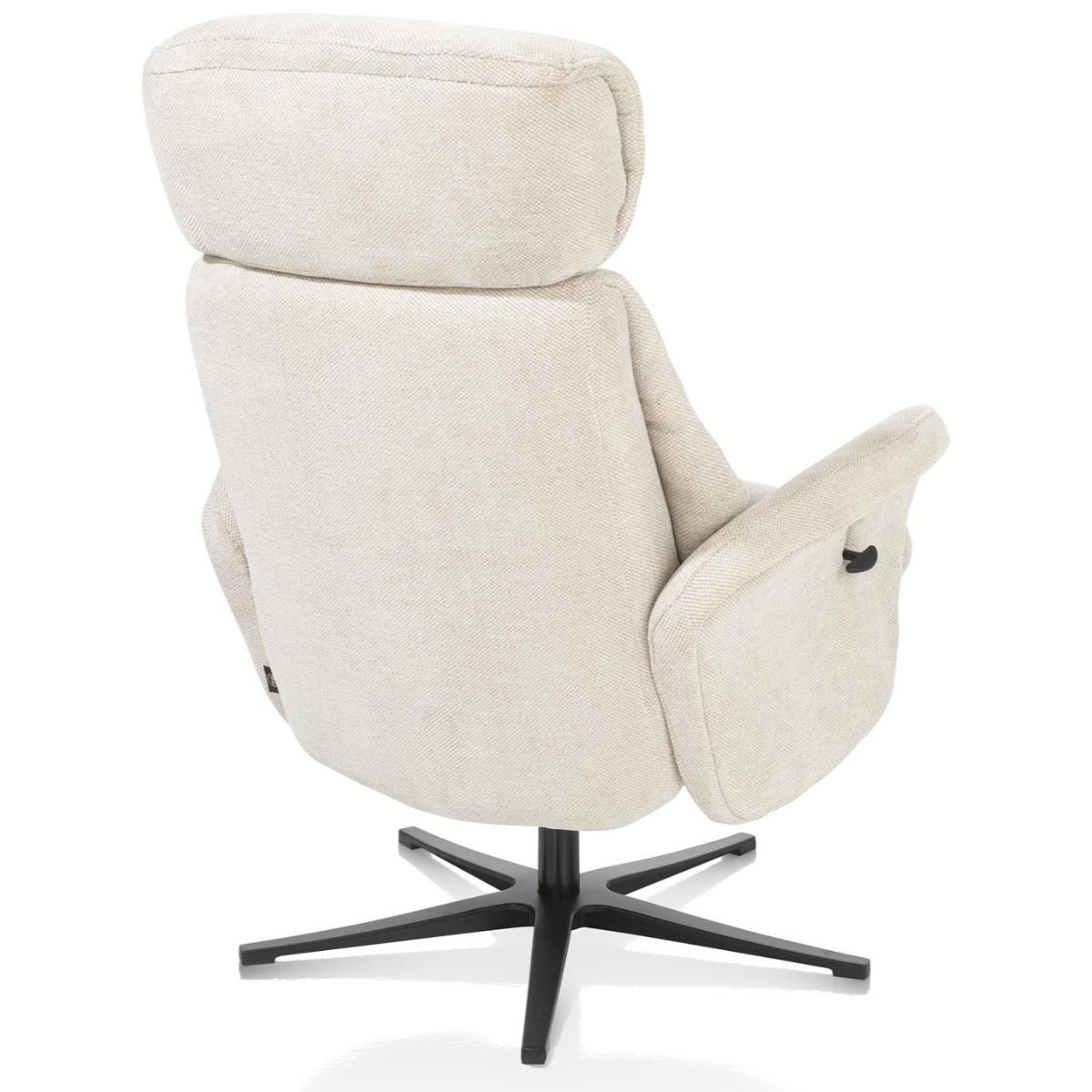 Fauteuil inclinable + pouf LAZARO Henders & Hazel  crème