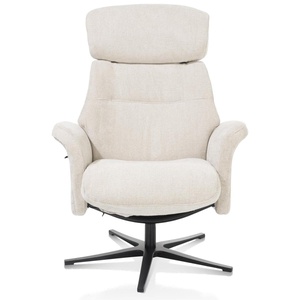 Fauteuil inclinable + pouf LAZARO Henders & Hazel  crème