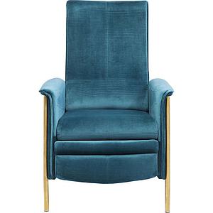 Fauteuil LAZY Kare Design velours bleu
