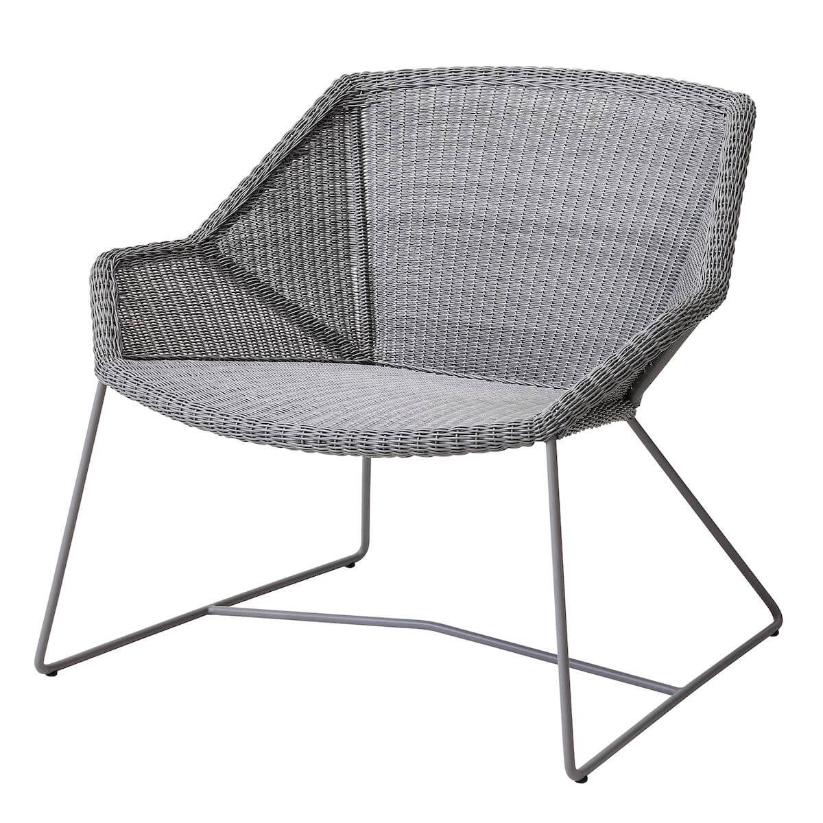 Fauteuil lounge BREEZE Cane-line gris clair sans coussin