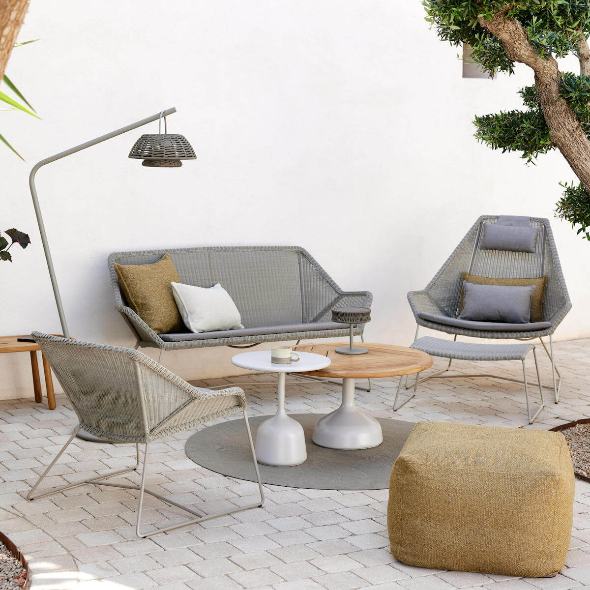 Fauteuil lounge BREEZE Cane-line taupe sans coussin