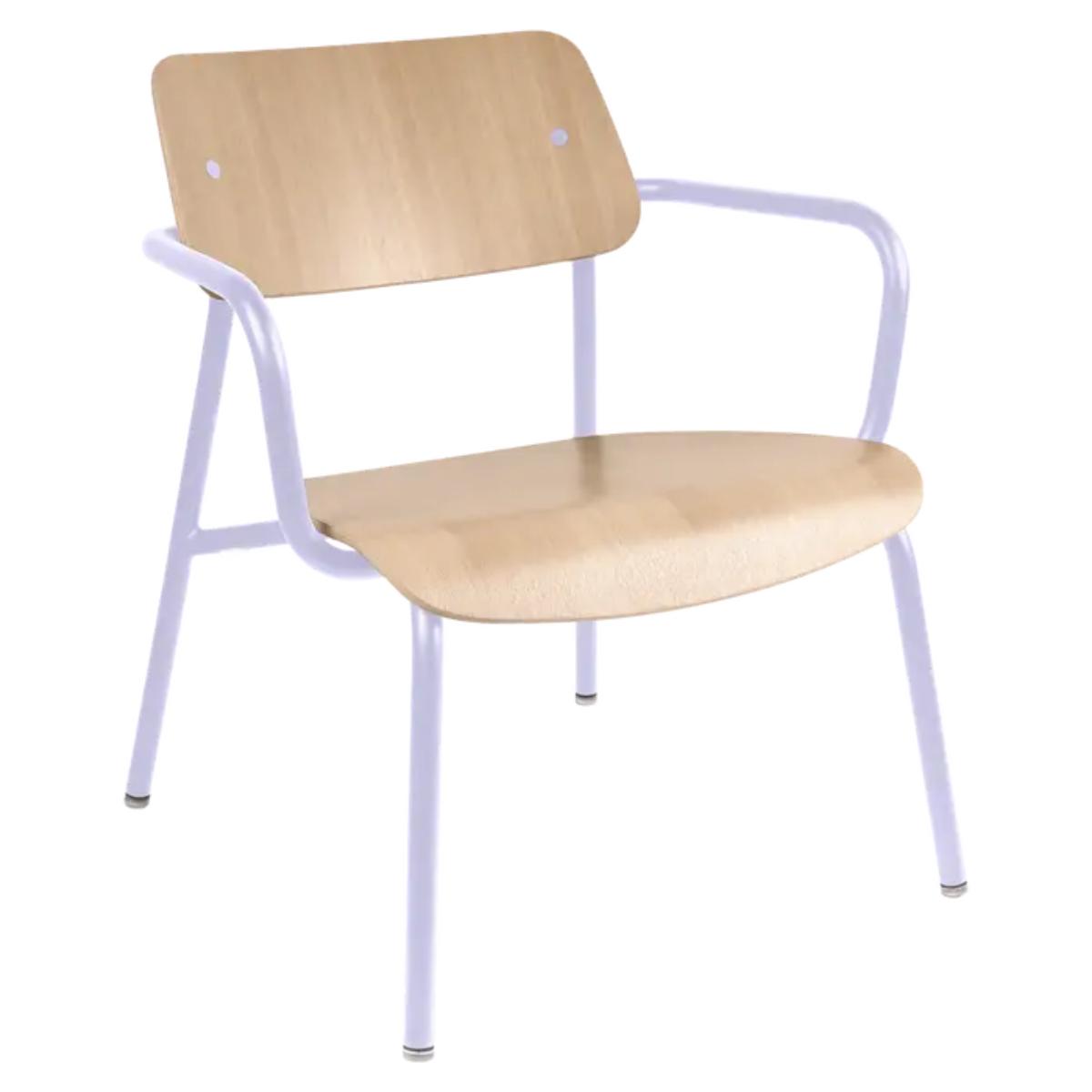 Fauteuil lounge chêne STUDIE Fermob Indoor guimauve