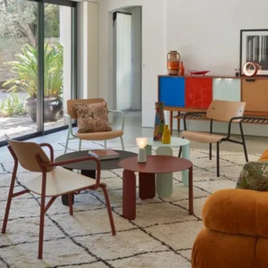Fauteuil lounge chêne STUDIE Fermob Indoor menthe glaciale