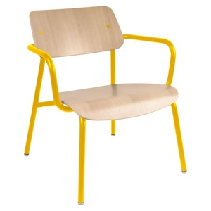 Fauteuil lounge chêne STUDIE Fermob Indoor miel