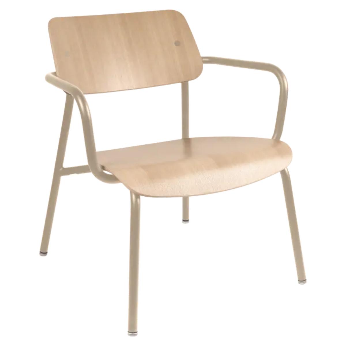 Fauteuil lounge chêne STUDIE Fermob Indoor muscade