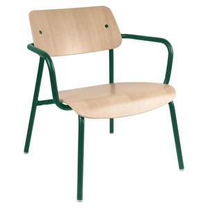 Fauteuil lounge chène STUDIE Fermob vert cèdre