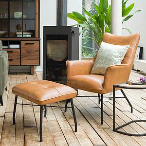 Fauteuil lounge CHIARA Henders & Hazel cuir 