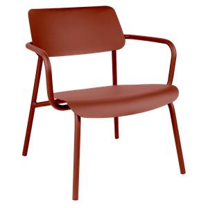 Fauteuil lounge STUDIE Fermob ocre rouge