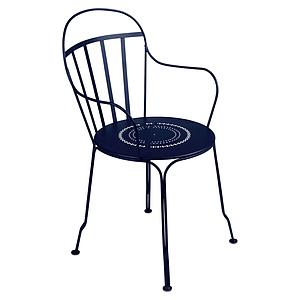 Fauteuil LOUVRE Fermob bleu abysse