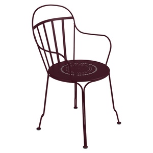 Fauteuil LOUVRE Fermob cerise noir