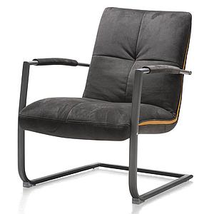 Fauteuil MARGRIT Henders &Hazel anthracite-cognac-noir