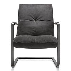 Fauteuil MARGRIT Henders &Hazel anthracite-cognac-noir