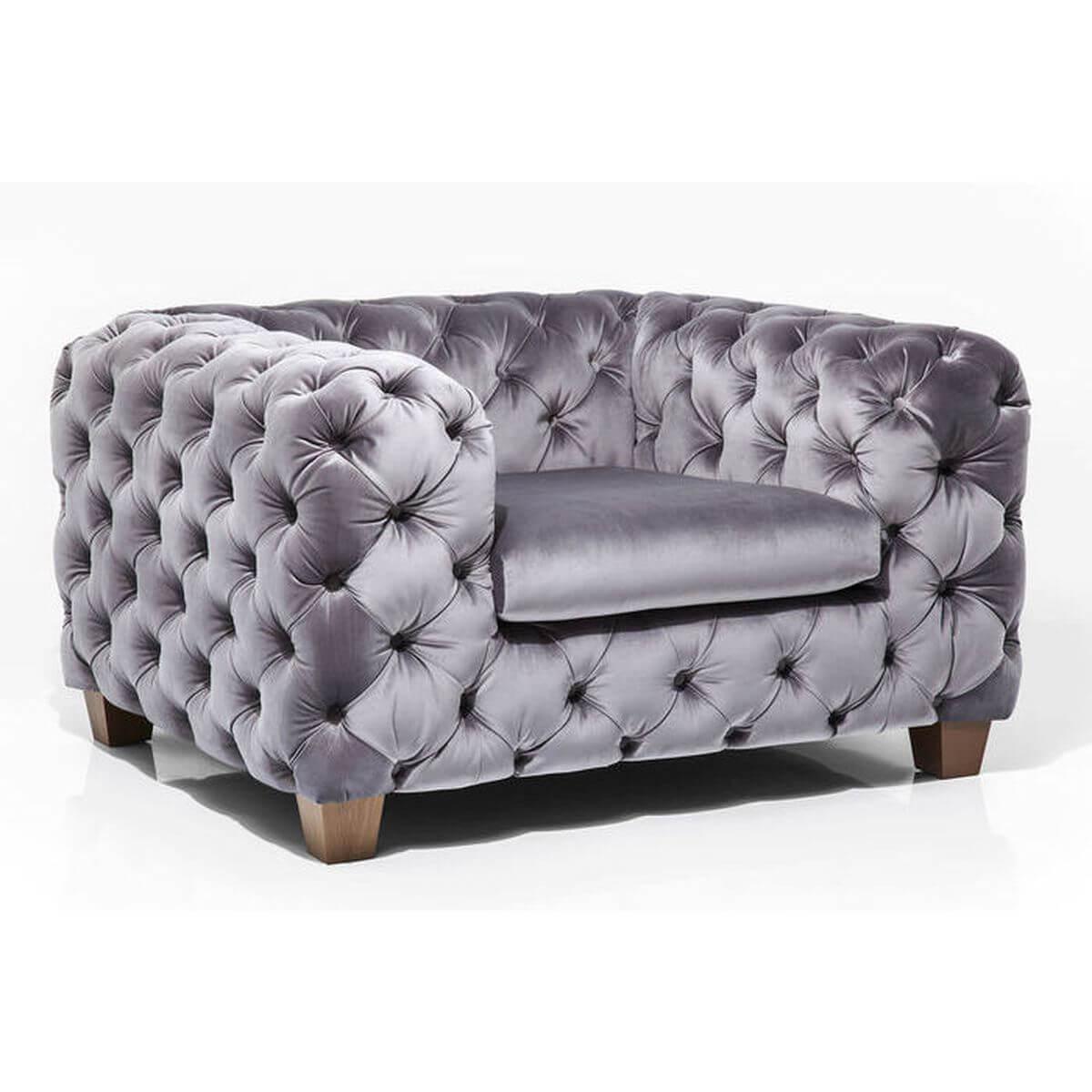 Fauteuil MY DESIRE Kare Design velvet gris