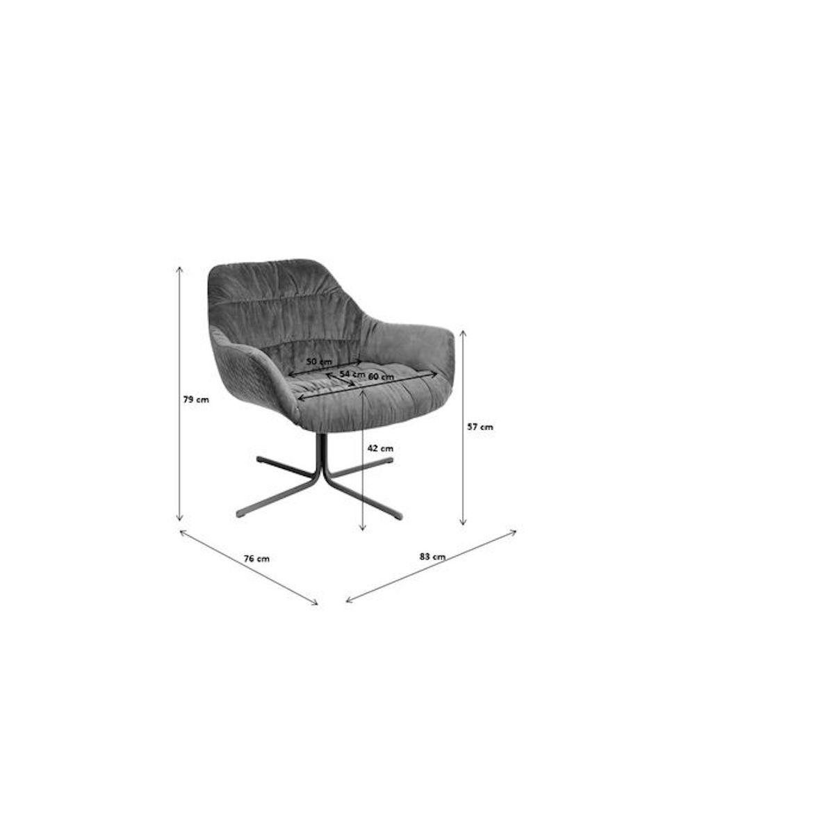 Fauteuil pivotant BRISTOL Kare Design jaune