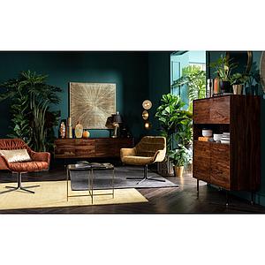 Fauteuil pivotant BRISTOL Kare Design jaune