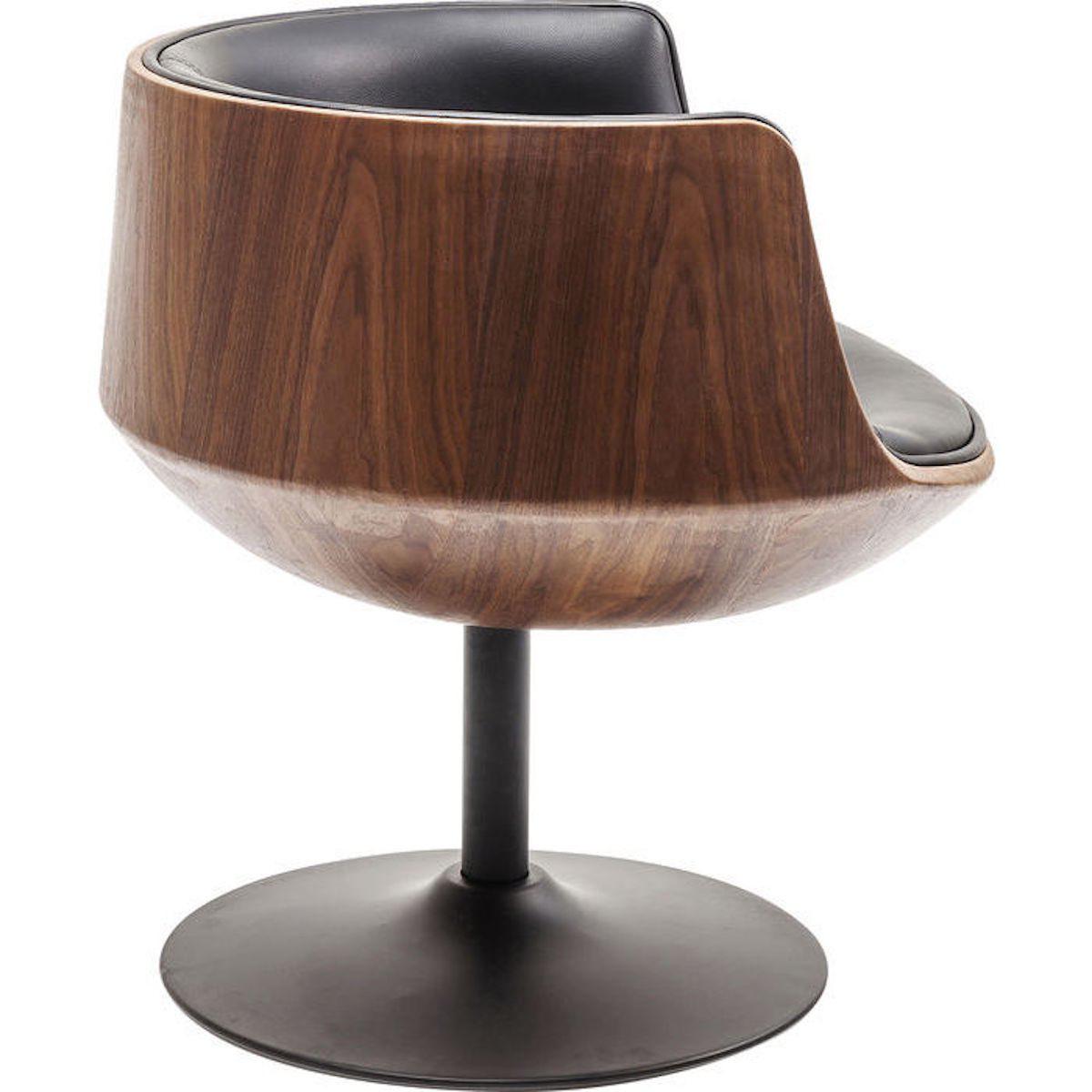 Fauteuil pivotant CLUB 54 Kare Design noyer