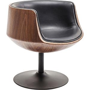 Fauteuil pivotant CLUB 54 Kare Design noyer