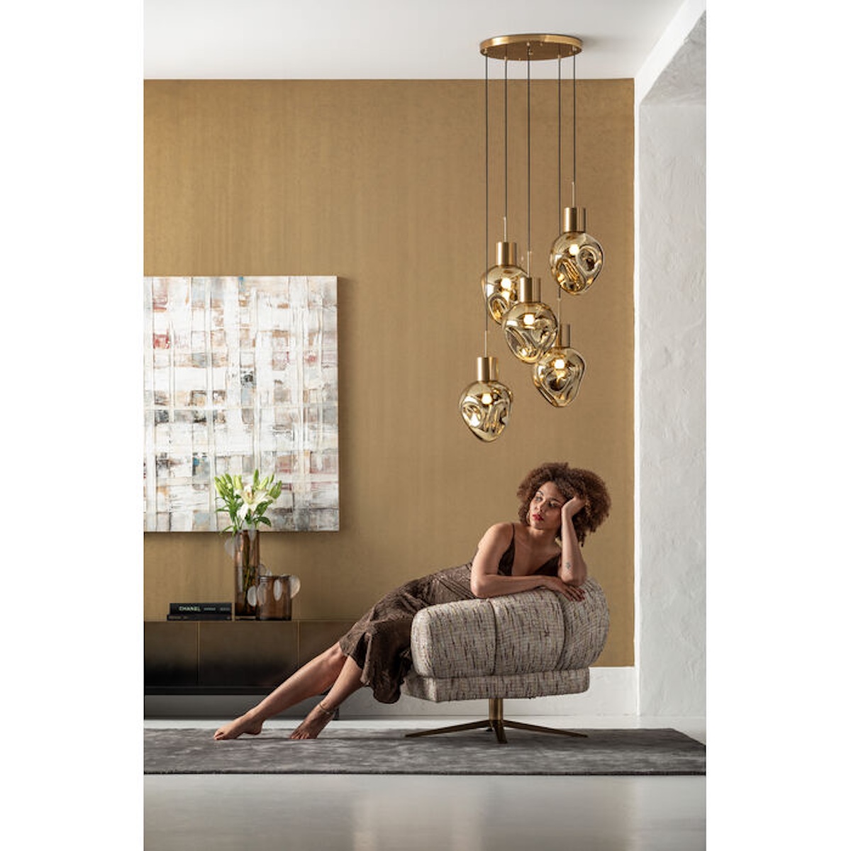 Fauteuil pivotant JANNO Kare Design beige