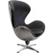 Fauteuil pivotant LOUNGE Kare Design noir Grafite
