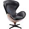 Fauteuil pivotant LOUNGE Kare Design noir-noyer