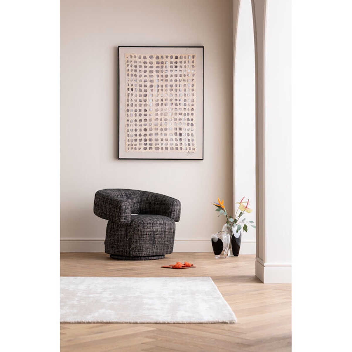 Fauteuil pivotant MAYE BOW Kare Design Gris