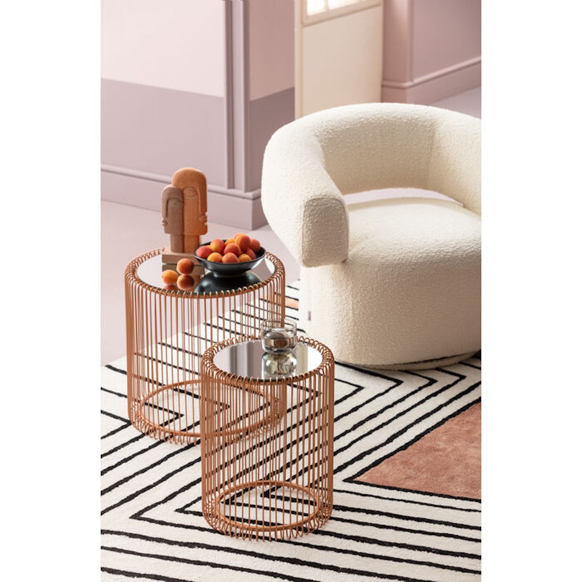 Fauteuil pivotant MAYE Kare Design crème
