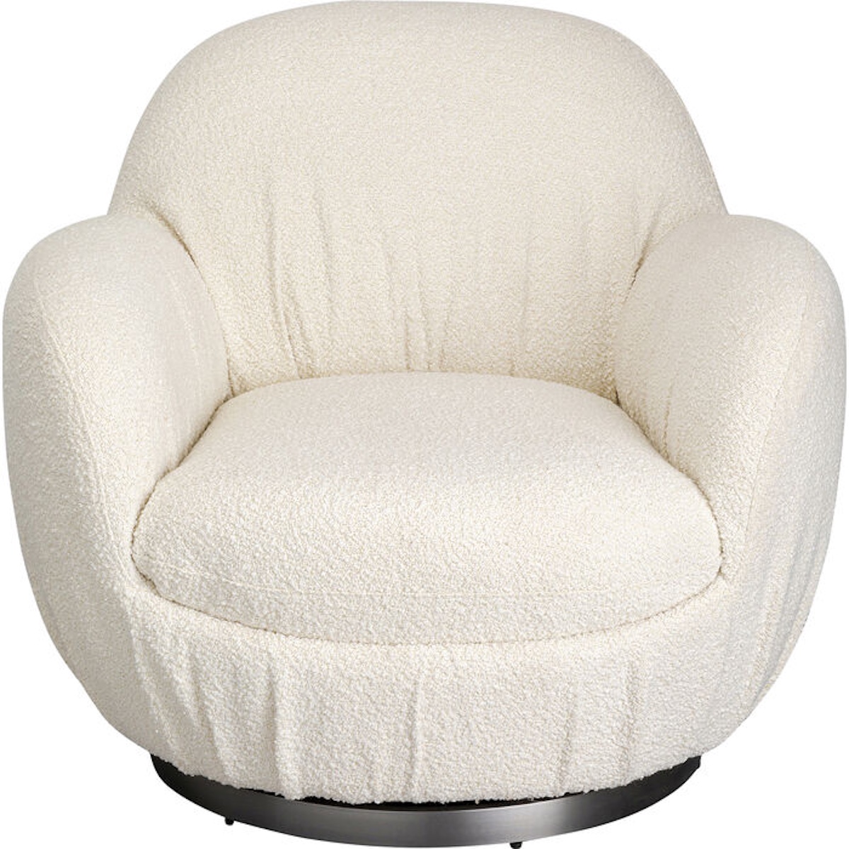 Fauteuil pivotant NUBE Kare Design bouclé