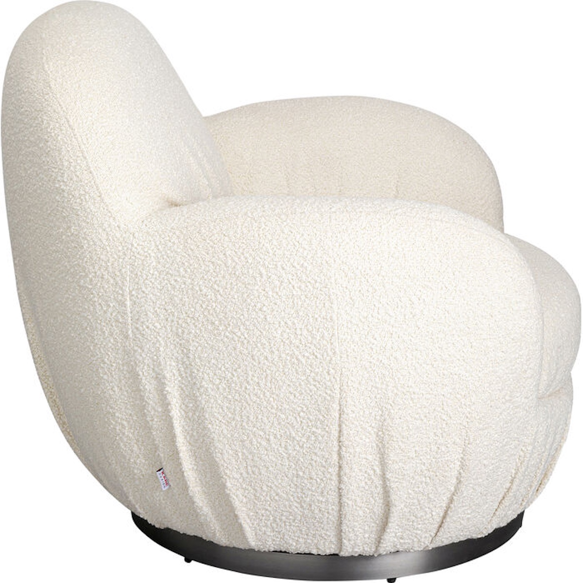 Fauteuil pivotant NUBE Kare Design bouclé