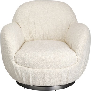 Fauteuil pivotant NUBE Kare Design bouclé