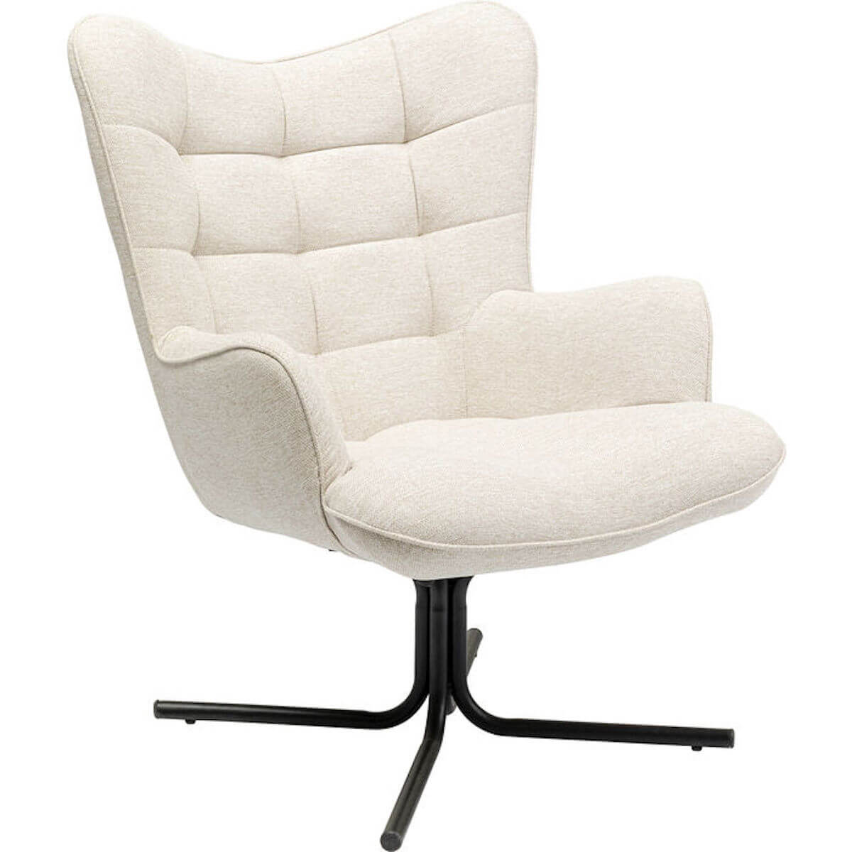 Fauteuil pivotant OSCAR Kare Design crème