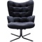 Fauteuil pivotant OSCAR Kare Design velours noir