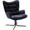 Fauteuil pivotant OSCAR Kare Design velours noir